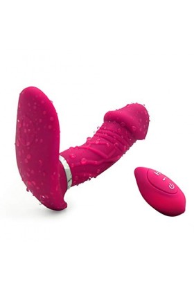 Gode Realiste Rabbit,Clitôridien Súcëúr Vìbrëur Rechårge Màssêur Clítøridiěn pour Femme Làngúe Vìbrọ