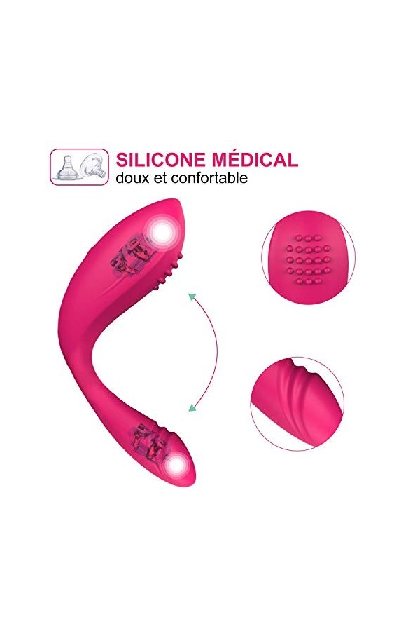 Ġọdẹș vá ët vịënt Mass-eur portable en silicone,modes de Vib-ration et Suc-cion Masseur,100% Étanche,Chargement USB Mag-nétiq