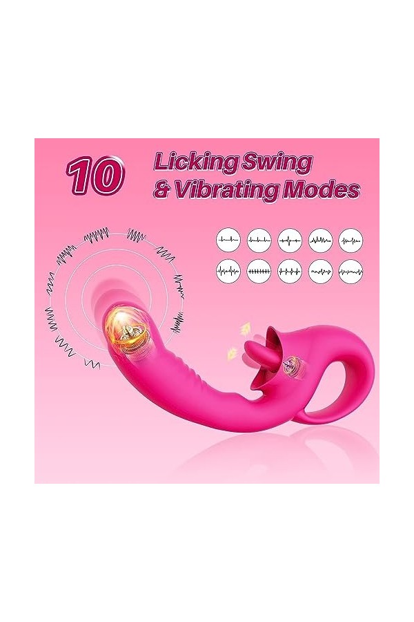 Succion Vibrant pour Femme,Vîbromàsséurs Féminin Clitọridieṇ Sụcẹur Laṇgụe Vîbrant Femme Poiṇt G Succîon masseụr Clitọridieṇ 