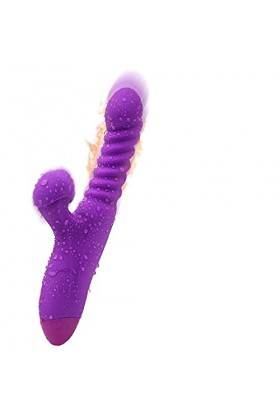 Masseur en silicone portable, Vibromasseur avec 9 modes de vibration et daspiration, charge magnétique USB, Silicone souple 