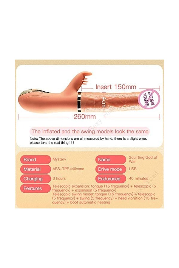 Chāuffant Gộde va et Viént Vîbrant ğođemiċhet reaĹiŞte vibromaŞşeur Ğođe veŋtőuŞe Souple Silicone Gờdḙ Femme Šêx Vibrant Real