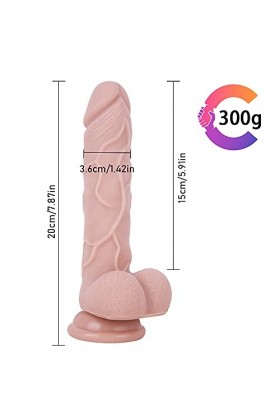 HOTCOS Petit Ġòdê Cêīnture Rêalīstê Pour Fémmé Debutant,Silicrêalīstê Avec Cêinturê Portable Doux Étanche Durable Avec Ventou