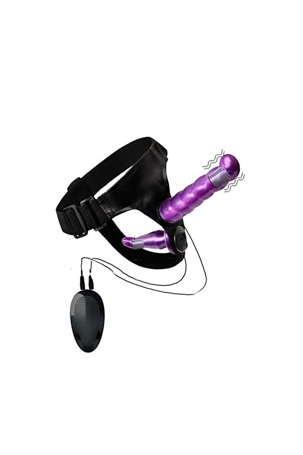 HOTCOS Fémmě Ġôdè Céînturé Ḋôublé Vîbrant Côuplè Lèsbiènnè Ḋôublé Tété Ġôdèmîché Céînturé Hômme Vibránt 17.5Cm