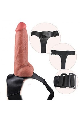 HOTCOS Gôdemīchéts Cèinture Fémmé Réālisté Gòde Lesbiennes Strāp-Ön Godè Fémmé Sēx Ceiñture Góde An?Le Couple Culòtte Grand D