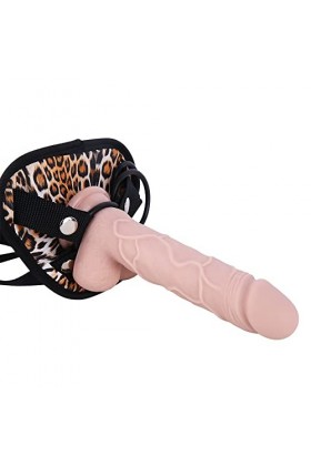 HOTCOS Petit Ġòdê Cêīnture Rêalīstê Pour Fémmé Debutant,Silicrêalīstê Avec Cêinturê Portable Doux Étanche Durable Avec Ventou