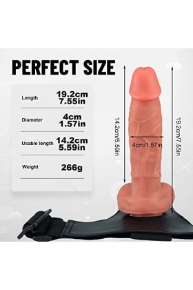 HOTCOS Petit Godé Stràpon Ceintúre Pour Couple Fémmé Rëalîstë Hömmé Ventouse Dëbutant Ġodèmichéts Gođés Ceintúres Rëalîśte Cú