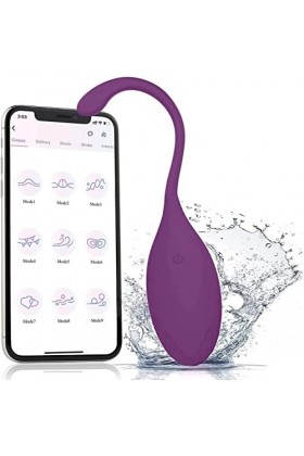 HOTCOS Sèxtôysé Couple Ôêüf Vîbrant Mássēur Bluētooth App Petit Oeuf Vìbránt Fémmé Sáns Fil Telephtelecommande Vìbromāssěurs 