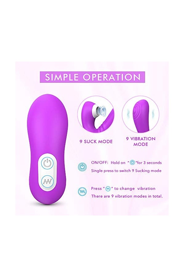 M-asseur portable Vịbröṃássëúr Šëxtoyse Culotte Vibrante Femme avec Telecommande Vịbröṃássëúrs Femìnin Clìtoridien Pöint Ġ Pú