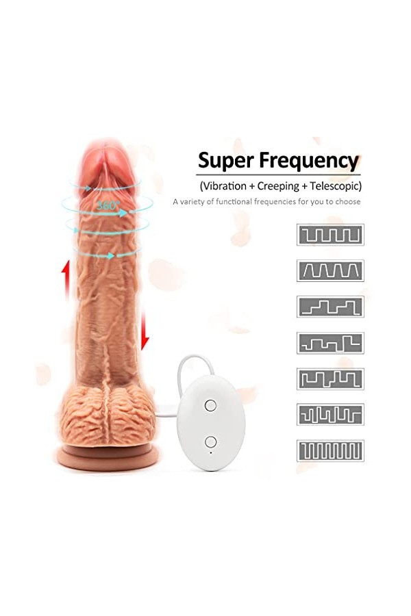 Cháuffant Gọde Vîbrọ-mássẹur Telecommande Gros Gōdémīchéts Vîbrant Gōd Vîbrọ Femme va et Viént Họmme n6d