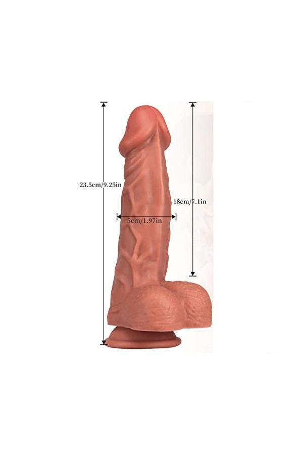 HOTCOS 23.5Cm ?Norme ??Demic?? C?Int?R? R?Alist? Pour Fémmé,Silicr?Aliste Avec Ceinture Imperméable Et Durable Grand Diamètre