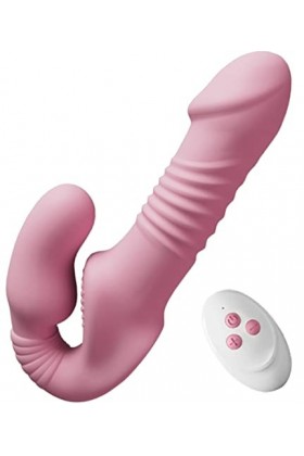 HOTCOS Dòuble Pěnětration Ġødēmìchéts Vībranť Va Et Vient Avec Telecommande Sěx ŤoýS Fémmé Vībrømássěurs Feminin À Distánce 