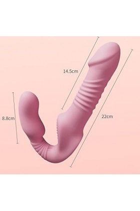 HOTCOS Dòuble Pěnětration Ġødēmìchéts Vībranť Va Et Vient Avec Telecommande Sěx ŤoýS Fémmé Vībrømássěurs Feminin À Distánce 