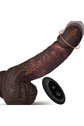 HOTCOS Gros Ġødé Vībrò-Másséur Fémmé Sèx Va Et Vient Gódèmíchétš Vîbránt Fémmé Souple Silicòne, Ġođe Víbránt Véntóusě Rěálist