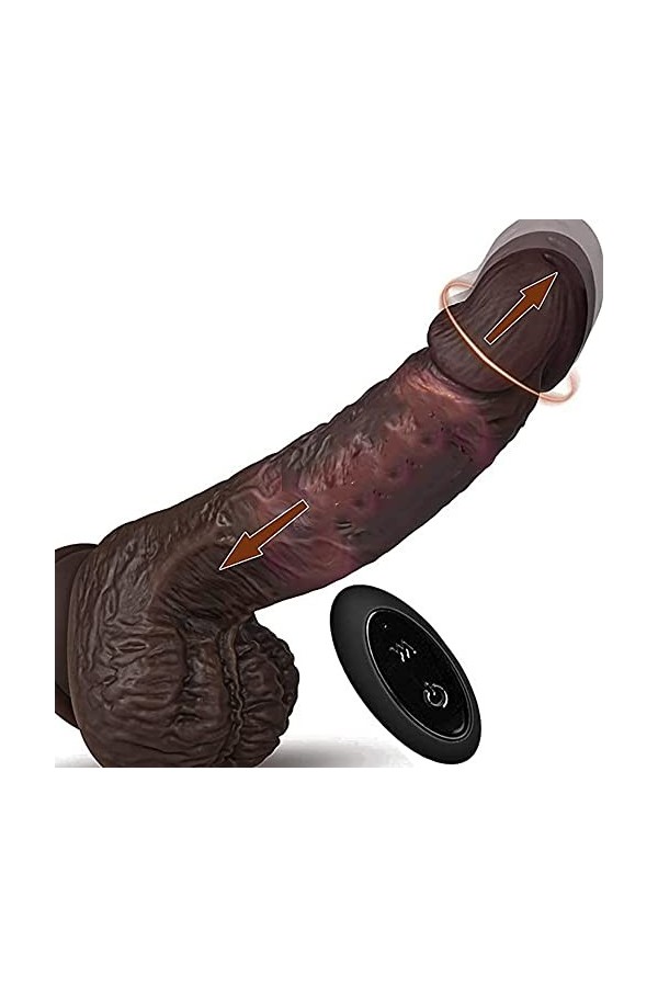 HOTCOS Gros Ġødé Vībrò-Másséur Fémmé Sèx Va Et Vient Gódèmíchétš Vîbránt Fémmé Souple Silicòne, Ġođe Víbránt Véntóusě Rěálist