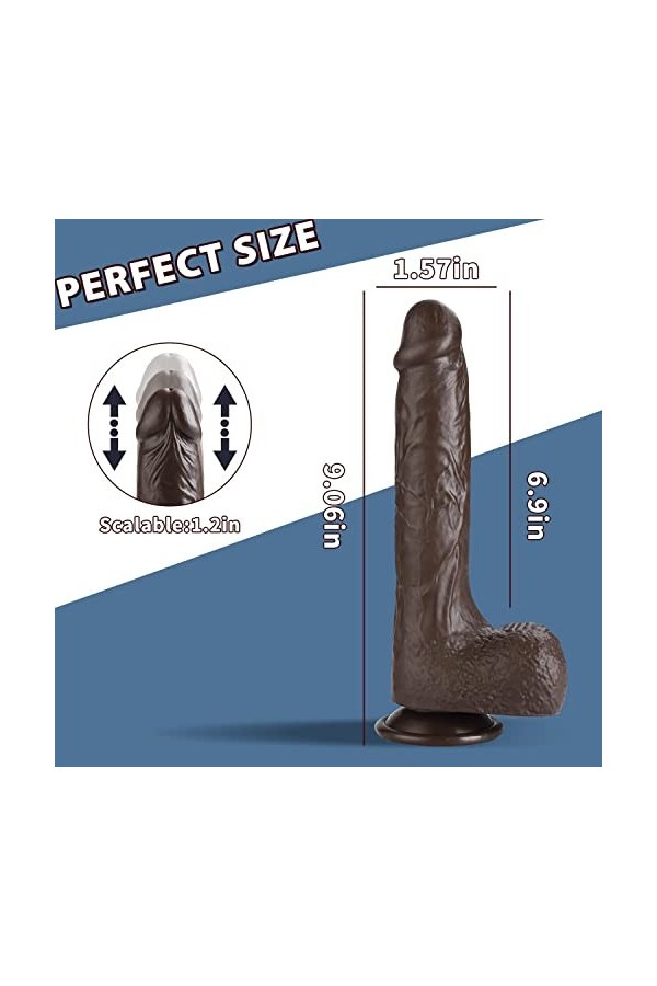 HOTCOS Réálìsté Gòdě Fémmé Séx Vībrò-Mássèur Hömmé, Silicòne Vèntóusé Gros Ġodè Vîbránt Fémmé Sáns Fil Sěx ToýS Fémmé Téléco