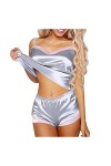Soutien Gorge Sexy, Femme sous-Vêtements Pyjamas Deux Pièces Hot Short À Jarretelles en Soie Sexy and Interesting Home Clothe