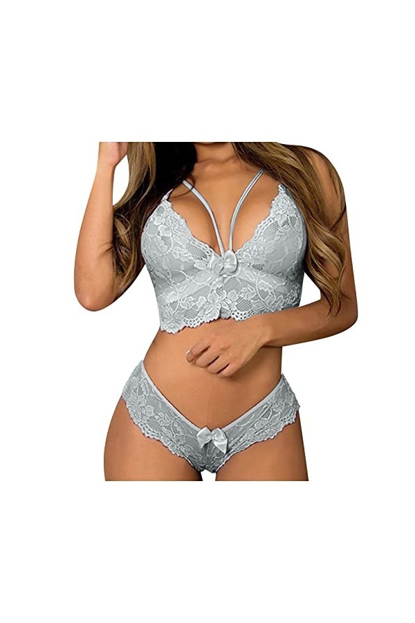Body Sexy Femme Érotique, Ensemble De Lingerie Pyjama avec Coutures en Nuisette Lingerie Ensemble Érotique Strings Hot Zippé 