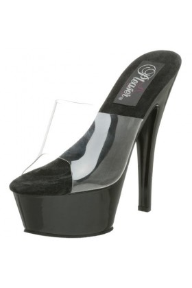 Pleaser KISS-201 Blk Faux Leather/Blk Matte UK 10 EU 43 