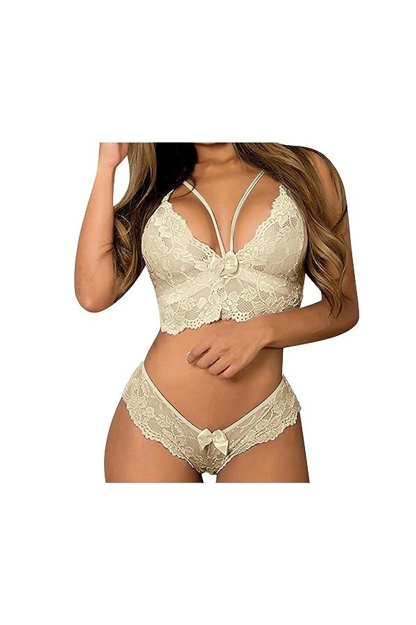 Lingerie Femme Sexy Ensemble, De Lingerie Pyjama avec Coutures en Nuisette Lingerie Mini Jupe Club Libertin Harnais SM Zippé
