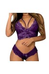 Lingerie Erothique Sexy, Femme Ensemble De Lingerie Sexy Pyjama avec Coutures en Nuisette Lingerie String Robe Cuir Secy Zipp