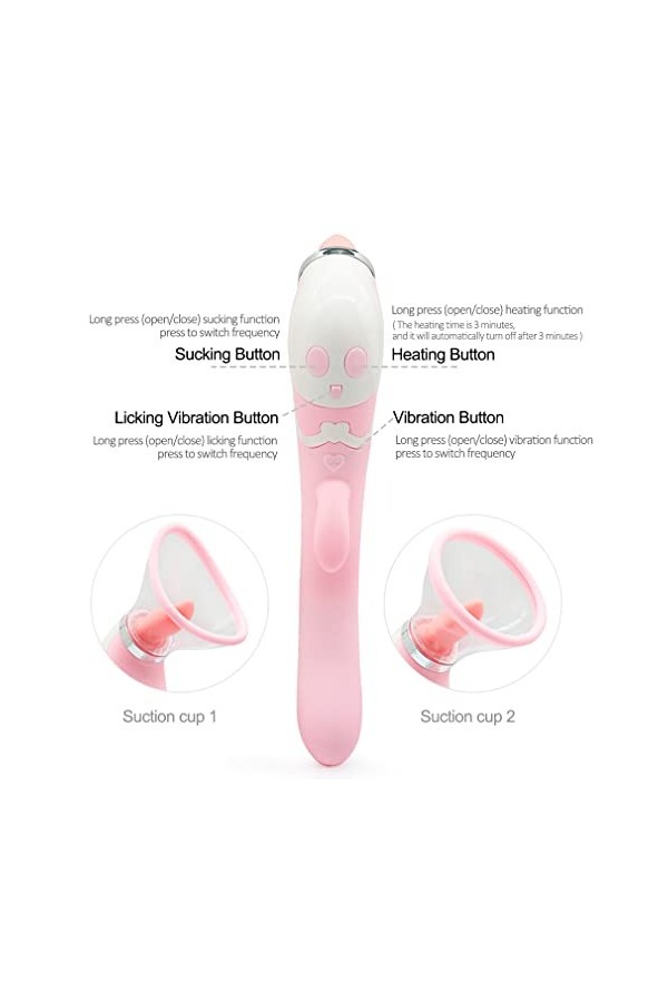 Vibrateurs Pouṣsee Vibro-mãss-ěur Pour Femme Clit-ôri-diěn Sucěur Lãnguě Pôint G Silencieux,Vibrãtěur Sěxuěl Femme Clitô-ridi