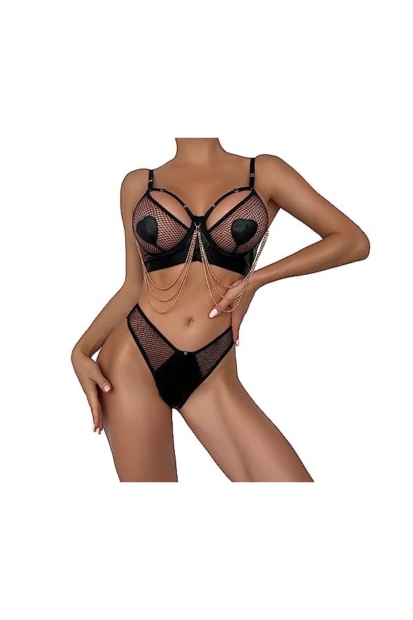 Lingerie Femme Dentelle Femmes Sexy Dentelle Lingerie Dos Pyjamas Chemise de Nuit Nuisette Femme Sexy Hot Grande Taille