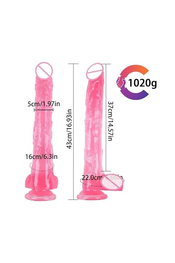 Pénis transparent,Göd Réalîśte Gödëś ànàle Vëntouse Göd pour Homme Sîlicöne Sóuple Gódémîché pour Fémmé Và ét Vîént Puîssànt,