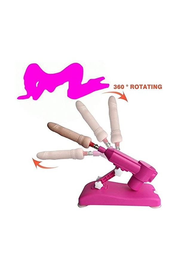 -Ś-Ëx Ť-Øyș Ġøđëmịché Soins de Santé Intimes Pour Femmes Outil Facile À Nettoyer À Angle Réglable Rétractable Rose Rouge