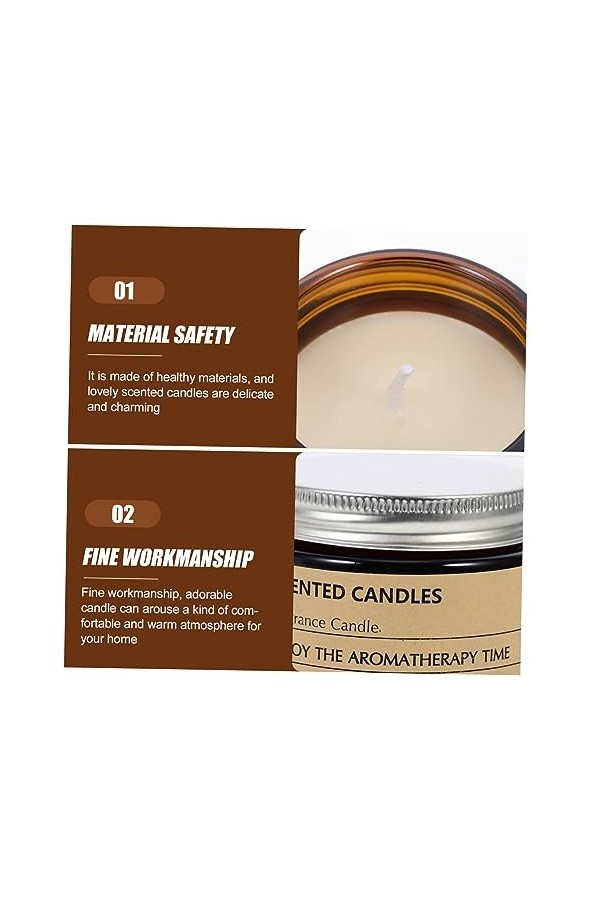 Mobestech 6 Pièces bougies parfumées bougie décorative bougies à la lavande pour la maison cadeaux le cadeau bougie daromath