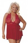 Shirely of Hollywood Cha Cha Babydoll - Rouge - taille unique