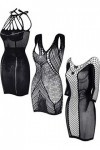 LOVELYBOBO 3 Pack Sexy Mini Robe Erotique Mini Cosplay Corset Bodycon Clubwear Robe Moulante Femme Lingerie