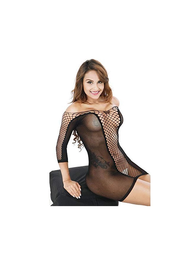LOVELYBOBO 3 Pack Sexy Mini Robe Erotique Mini Cosplay Corset Bodycon Clubwear Robe Moulante Femme Lingerie