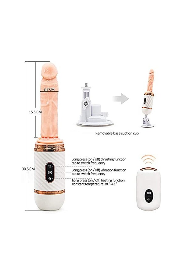 electrique Femmes Detente enorme Jouet Vibrant Mains Libres avec Forte Ventouse Roulant Jeu Vibrant pour les Femmes S8X