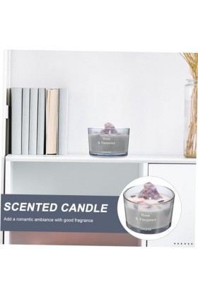 Mobestech 5 Pièces Bougies Parfumées Bougie Parfumée Décoration Voiture Decoration Voiture Pierre De Cristal Violet Longeron 