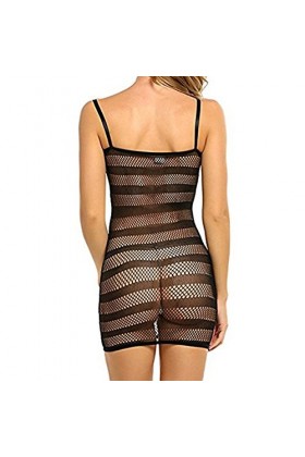 EQLEF sous-vêtements Sexy Ceinture Chemise de Fishnet Femmes A 