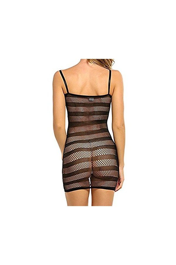 EQLEF sous-vêtements Sexy Ceinture Chemise de Fishnet Femmes A 
