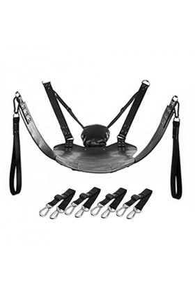 -Ś-Ëx Ť-Øyș Ġøđëmịché Soins de Santé Intimes Pour Femmes Swing Sangle Ajustable En Cuir Noir