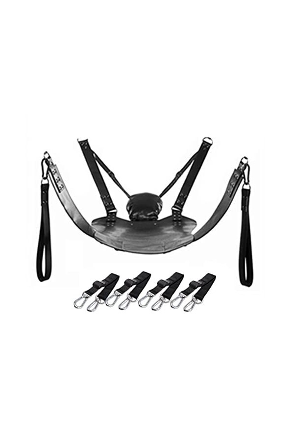 -Ś-Ëx Ť-Øyș Ġøđëmịché Soins de Santé Intimes Pour Femmes Swing Sangle Ajustable En Cuir Noir