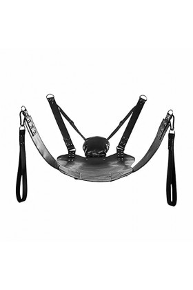 -Ś-Ëx Ť-Øyș Ġøđëmịché Soins de Santé Intimes Pour Femmes Swing Sangle Ajustable En Cuir Noir