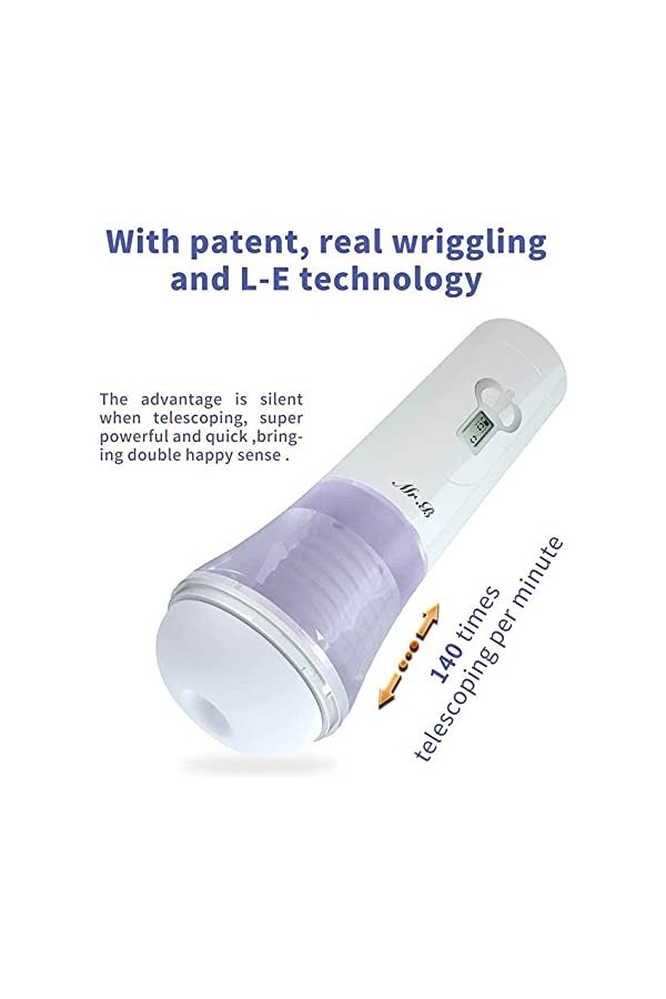 Süccîoņ Leceur Masturbation Masculine Automatique Dispose de 5 Puissantes Fonctions de Poussé et de Voix Rotatives Pour la St