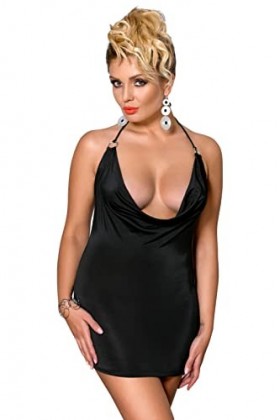 Selente Love & Fun Mini robe de club effet mouillé fabriquée en UE en cuir synthétique de qualité supérieure dans une jolie