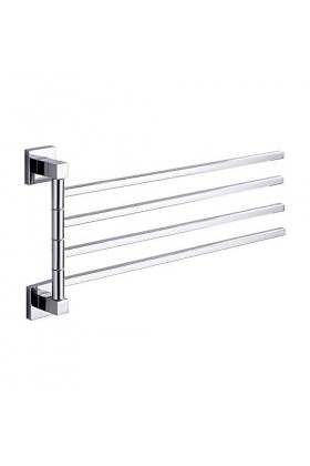 Porte-Serviettes en Acier Inoxydable 2/4 Porte-Serviettes pivotant Cintre Peignoir Porte-Serviettes Support Mural Rotatif Acc