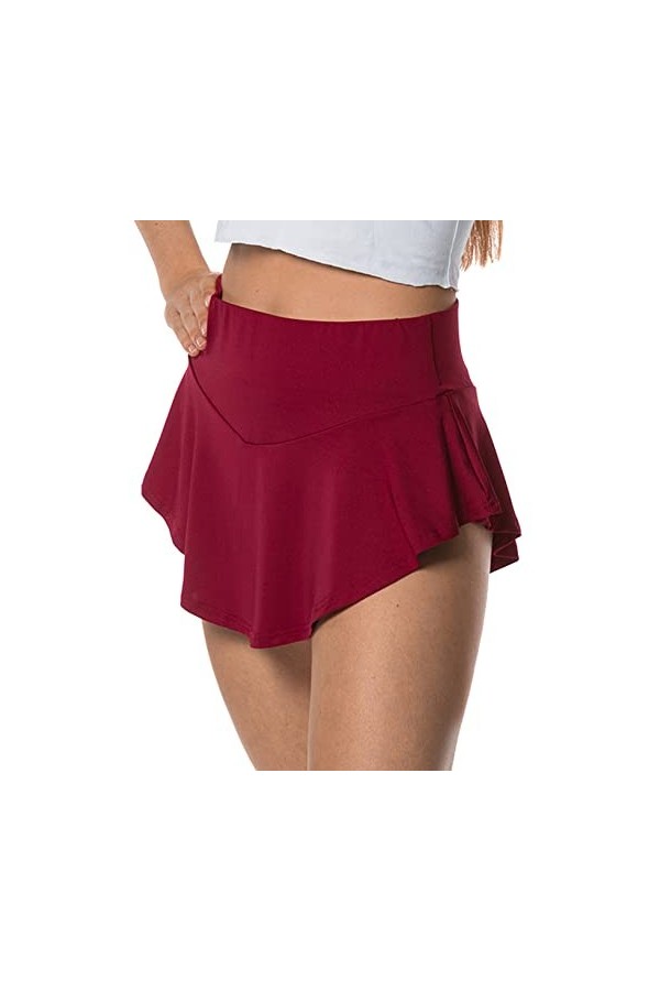 Mini jupe courte sexy pour femme, Noir , XL