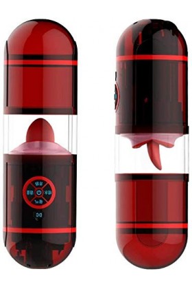 Cup Mastürbateur Homme Vîbrant Chauffant sucěur œuf Mastürbâteur Masculîn Rěãlîste SîlîcônE Bouche Tête Simulation sěxtøý Par