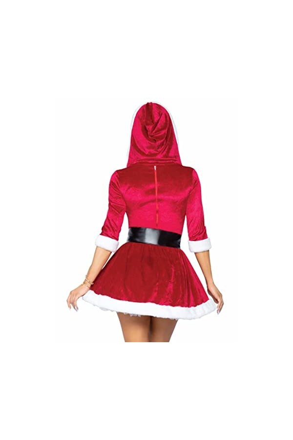 Leg Avenue Mrs. Claus Robe avec ceinture, Multicolore Rot/Blanc/Noir ,M/L