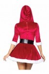 Leg Avenue Mrs. Claus Robe avec ceinture, Multicolore Rot/Blanc/Noir ,M/L