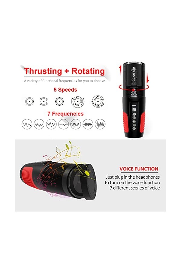 Masseur automatique portable Cup Máśtųrbâtèur avec 7 modes de massage Máșturbatèur Mașcúlîn Rēálḯstē Airbag B7U