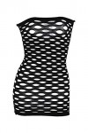 Amour Mini robe sexy tube style filet découpé - Noir - Noir - Taille unique