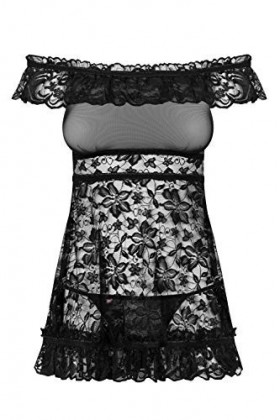 OBSESSIVE Flores Robe Noir Taille L/XL