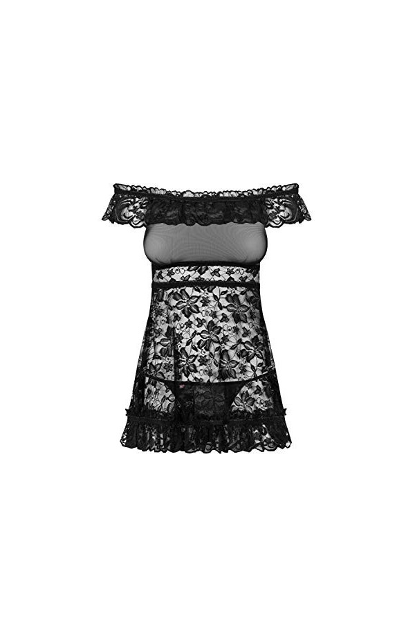 OBSESSIVE Flores Robe Noir Taille L/XL